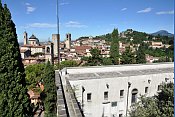 Bergamo  Rocca, pohled na Citta Alta a San Vigilio