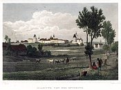 Olomouc od vchodu  E. Hfer podle K. Wrbse, kolorovan oceloryt (1848)