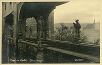 esk Krumlov (most Na plti)  pohlednice (1928)