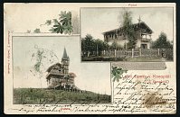 Konopit  loveck zmky Dubsko a Frdek  pohlednice (1901)