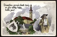 Domalice  Chodsk hrad  pohlednice (1928)