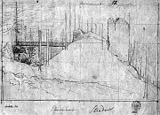 Strdov  kresba F. A. Hebera (kolem 1845)