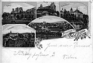 Rottejn, Hrub Rohozec, Hrub Skla a Trosky  pohlednice (1900)