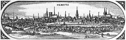Olomouc  veduta z r. 1664