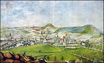 Moravsk Tebov  dobov vyobrazen (kolem 1840)