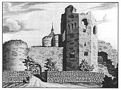 Buthrad r. 1785  zadn vstup do hradu se zachovalou batou a branou