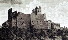 Plaveck hrad  rytina A. Rennera (1820)