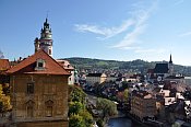 esk Krumlov  pohled na msto z hornho hradu