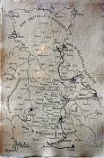 Detail mapy hradů podél česko-rakouské zemské stezky