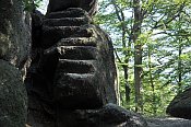 Skalní hrad – detail schodiště