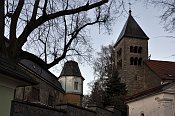 Neustupov – věž zámku a kostela