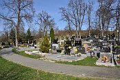 Dambořice – hřbitov v centrální části tvrziště