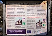 Hartenštejn – informační tabule u parkoviště