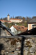 Rožmberk – horní hrad od městských hradeb