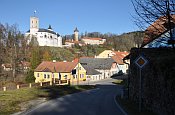 Rožmberk – pohled z míst bývalé městské brány