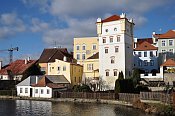 Jindřichův Hradec – hranolová bašta nad rybníkem Malý Vajgar