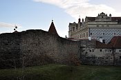 Horšovský Týn – městské opevnění navazující na zámek