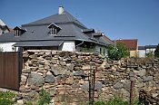 Plan  hradby na zpadn stran