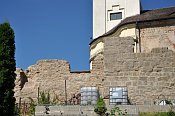 Jablonné – hradba pod bývalým kostelem Narození P. Marie