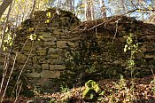 Hohenwartstein � nejv�t�� zbytky zdiva pod j�drem