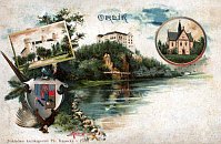 Orlk nad Vltavou  pohlednice z po. 20. stolet