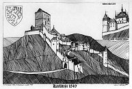 Karltejn r. 1849 podle B. Havrnka, D. Menclov