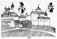 Kost podle litografie r. 1860