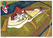 Zlenice  prvn fze hradu podle P. Chotbora