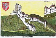Karlstejn podle vyobrazeni B. Havranka 1849 a D. Menclove