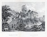 Karlštejn – litografie V. Suchého podle V. Kühnela (1841)