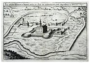Chlumec nad Cidlinou po r. 1640 – mědiryt M. Meriana podle Carlo Cappiho