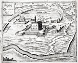 Chlumec nad Cidlinou – mědiryt M. Vogta (1712)