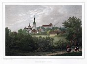 Lysá nad Labem – kolorovaná litografie C.W. Arldta (1845)