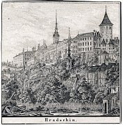 Pražský hrad – litografie z r. 1840