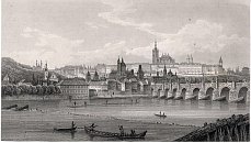Pražský hrad – oceloryt kolem r. 1850