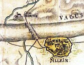 Budatn a ilina na historick map Dolnho Kysucka z potku 18. stol.