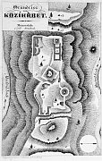 Kozí Hřbet – půdorys podle F. A. Hebera (1847)