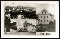 Votice – Starý zámek a Nový zámek – pohlednice (1930)
