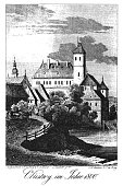 Obříství r. 1800 – J. Richter podle F. K. Wolfa, z díla F. A. Hebera (kolem 1845)