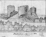 Hartenštejn – kresba F. A. Hebera (1844)