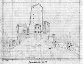 Landštejn – kresba F. A. Hebera (1845)