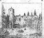 Litice nad Orlicí – kresba F. A. Hebera (1844)