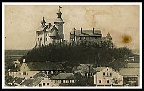 Choustnkovo Hradit  model hradu  pohlednice (1915)