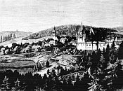 Hradec nad Moravicí – dobové vyobrazení (kolem 1870)