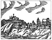 Znojmo od JV na konci 16. stol.