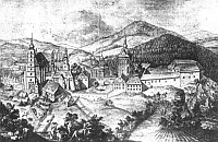 Branná–Kolštejn – perokresba J.A. Delsenbacha (1721)