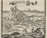 Nitra  vez z rytiny J. Nypoorta (1658)