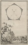 Oravsk hrad  rytina J. Nypoorta z uebnice geometrie (1698)
