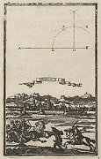 Preov a okoln hrady  rytina J. Nypoorta z uebnice geometrie (1698)