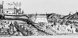 Pust hrad a Zvolen  veduta J. Willenberga (1596)